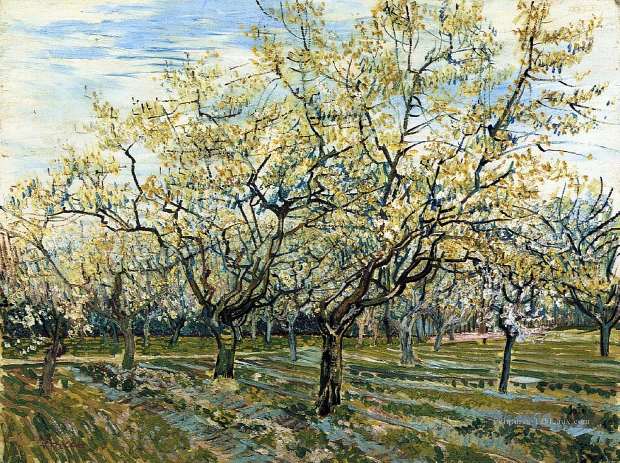Verger avec la floraison des pruniers Vincent van Gogh Peintures à l'huile
